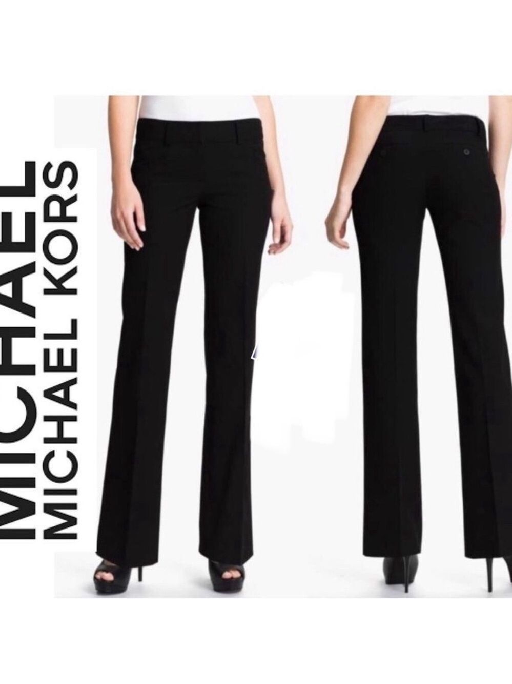 Michael Michael Kors black Gramercy Fit trouser dress pants Sz 6